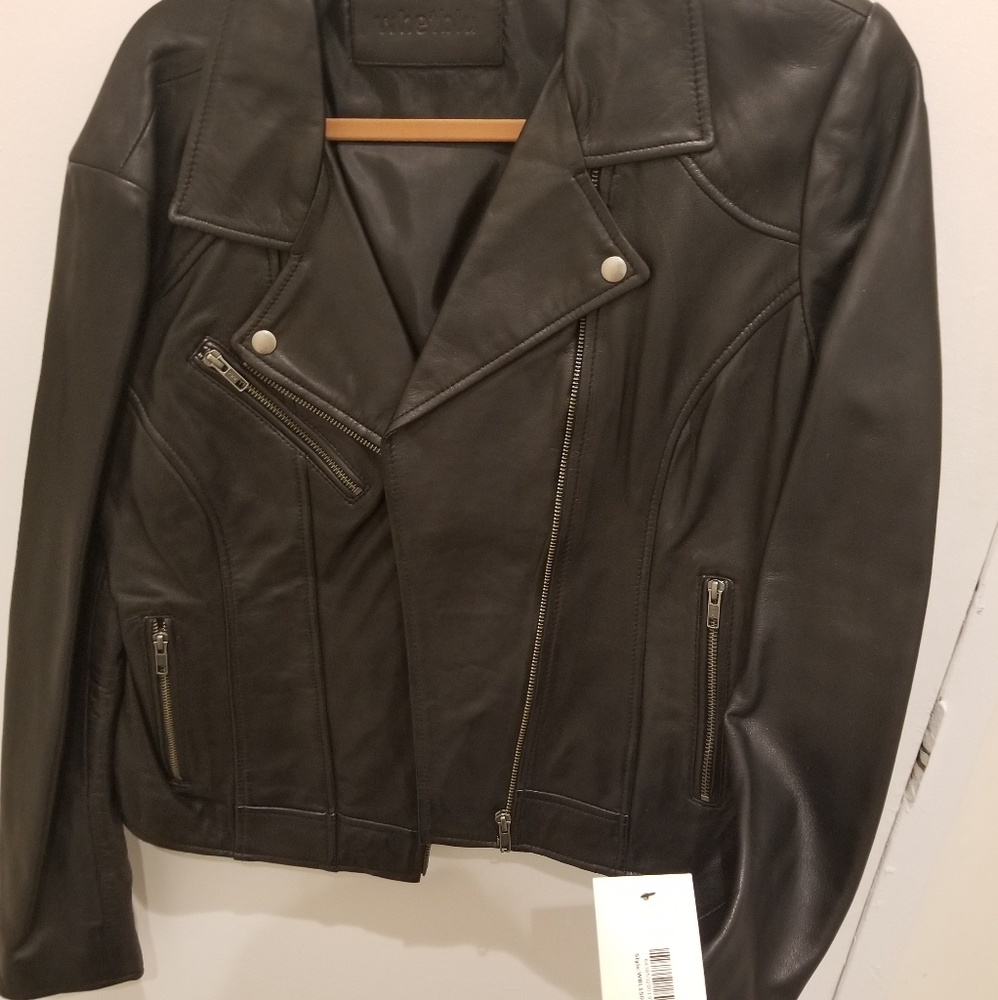 Leather jacket, black